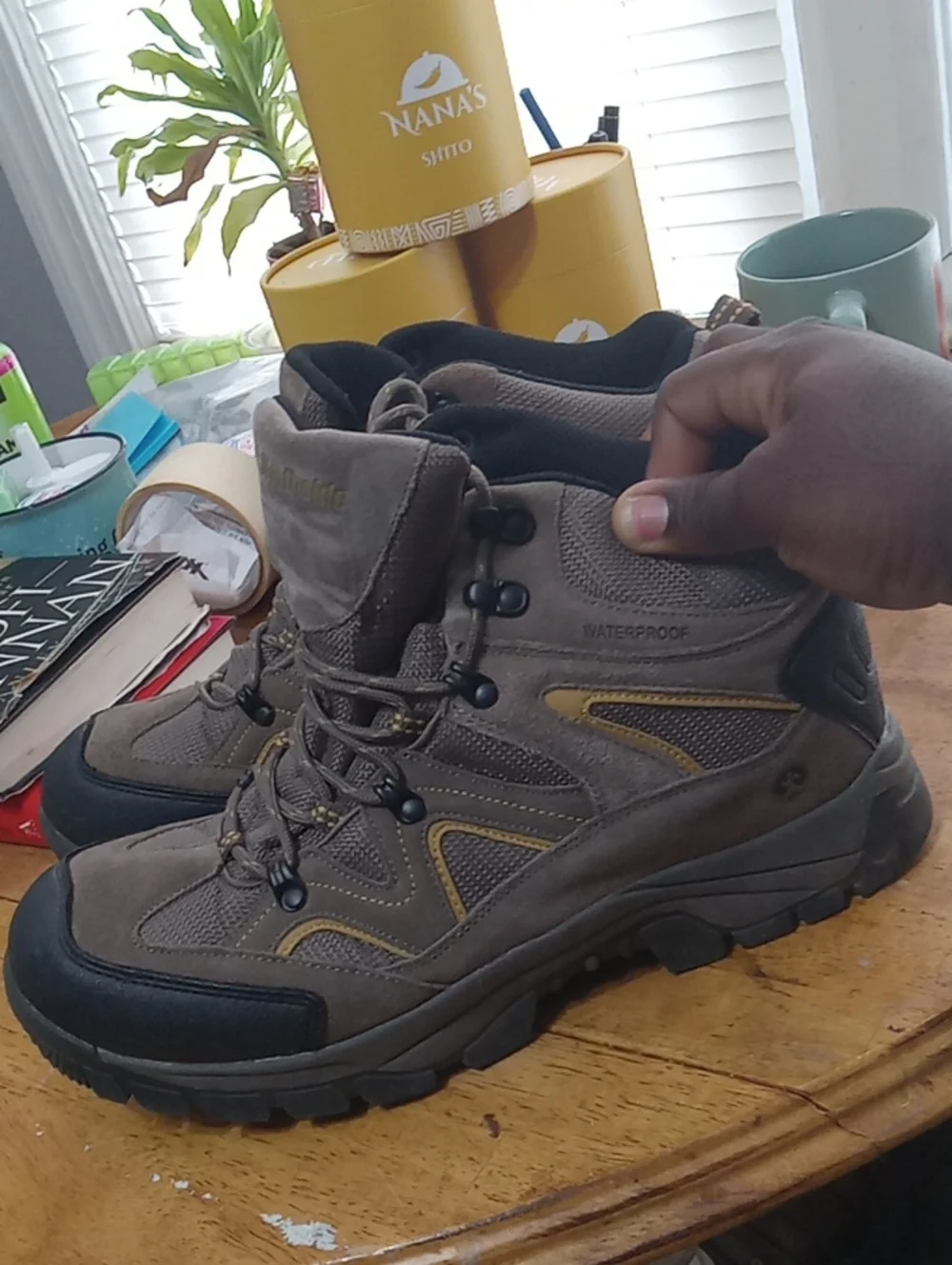 Northside Men's Brown and Black Lace-Up Outdoor Boots